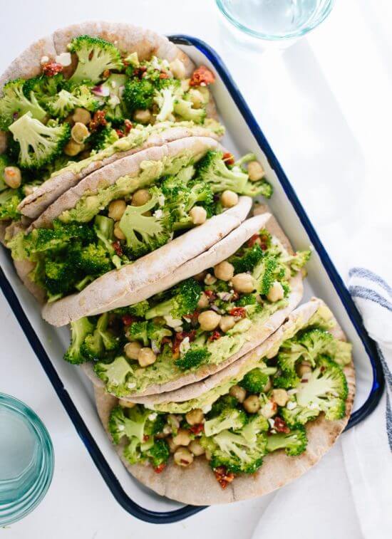 BROCCOLI, CHICKPEA & AVOCADO PITAS – Body Fuel Organics