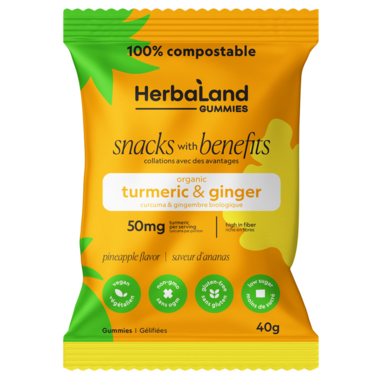 Herbaland Turmeric & Ginger Gummies - Pineapple Flavour (40g)