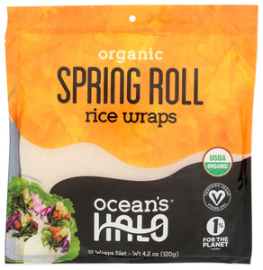 Ocean's Halo Organic Spring Roll Rice Wraps (12 Pack)