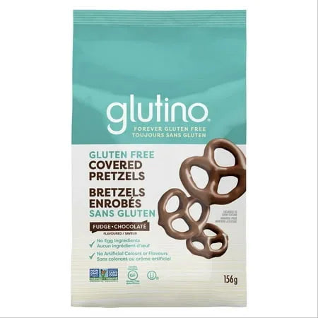 Glutino Gluten Free Covered Pretzels, Fudge. 156g