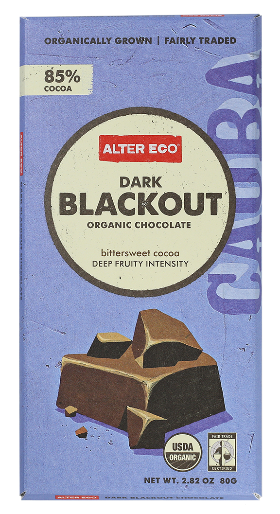 Alter Eco Dark Blackout Chocolate Bar 80g