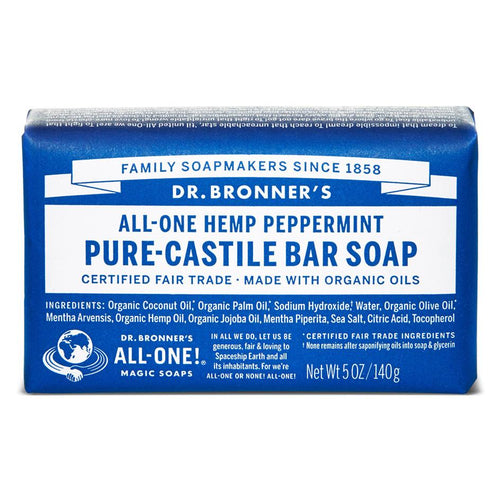 Dr. Bronner's Pure Castile Bar Soap Peppermint 140g