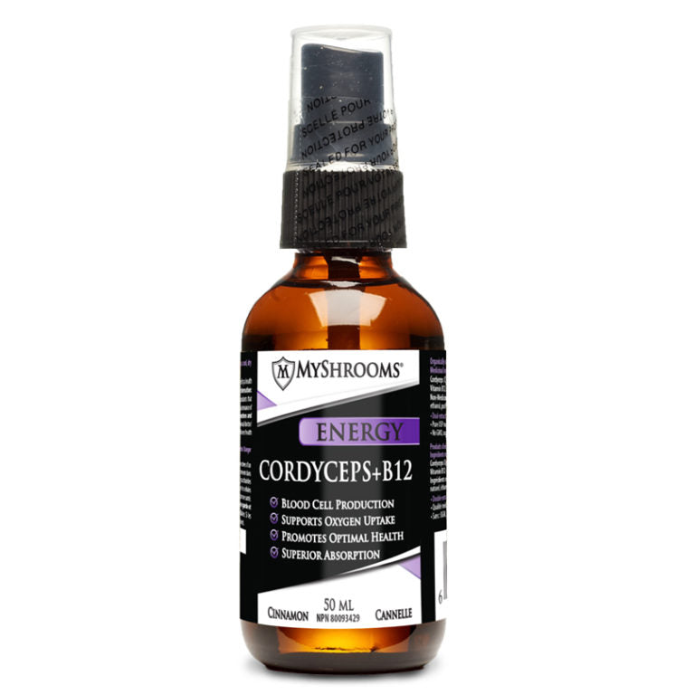 MyShrooms Energy Cordyceps + B12 Spray (60ml) Body Fuel Organics