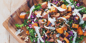 ROASTED SWEET POTATO KALE SALAD