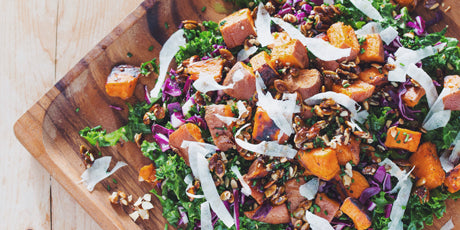 ROASTED SWEET POTATO KALE SALAD