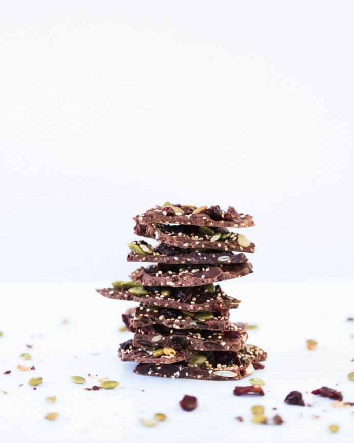 CRANBERRY QUINOA CHOCOLATE BARK