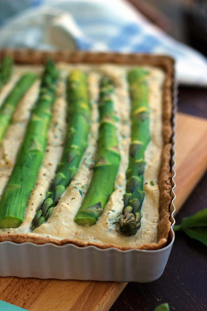 VEGAN QUICHE WITH ASPARAGUS