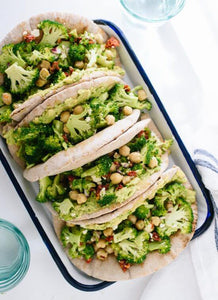 BROCCOLI, CHICKPEA & AVOCADO PITAS