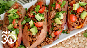 TACO STUFFED SWEET POTATOES