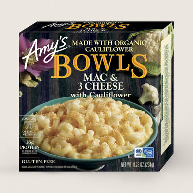 Amy's Mac & 3 Cheese With Cauliflower Bowl (234g)