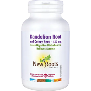 New Roots Dandelion Root (and Celery Seed) 430mg, 100vcaps