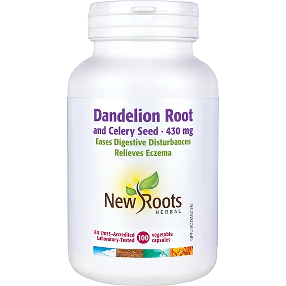 New Roots Dandelion Root (and Celery Seed) 430mg, 100vcaps