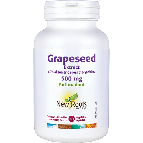 New Roots Grapeseed Extract, 500mg 60vcaps