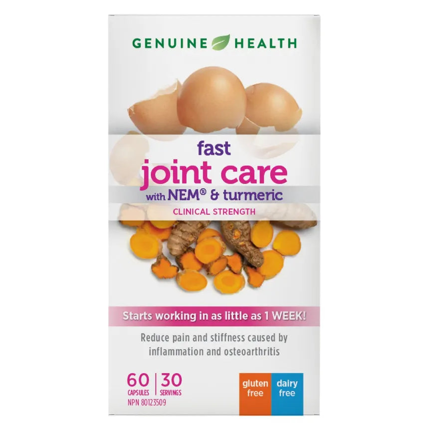Genuine Health Fast Joint Care w/NEM & Turmeric, 60caps
