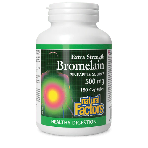 Natural Factors Extra Strength Bromelain, 500mg, 180 caps