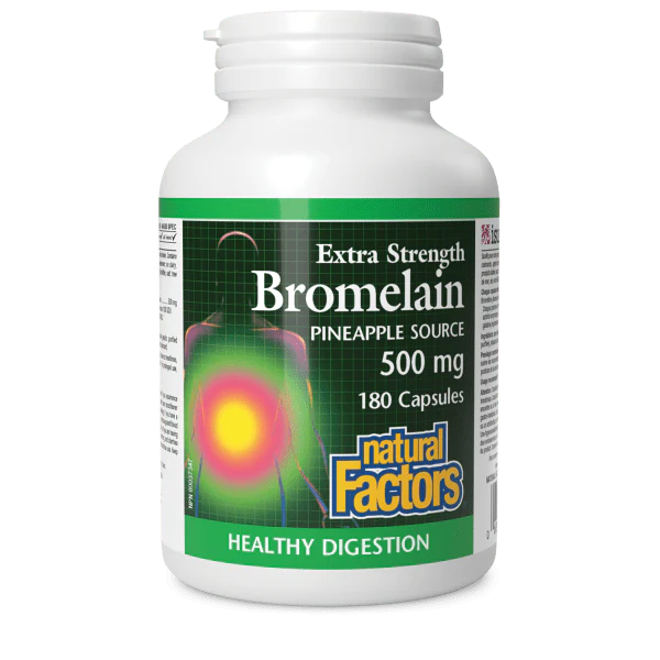 Natural Factors Extra Strength Bromelain, 500mg, 180 caps