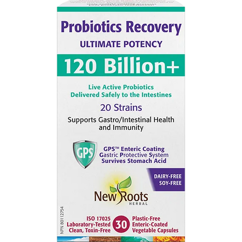 New Roots Probiotics Recovery Ultimate Potentcy 120B+, 30vcaps