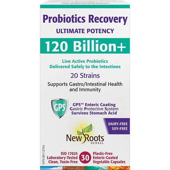 New Roots Probiotics Recovery Ultimate Potentcy 120B+, 30vcaps