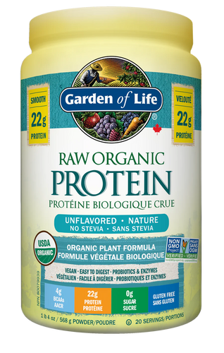 Garden of Life Raw Org Protein, Unflavored, 568g