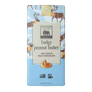Endangered Species Fudgy Peanut Butter Milk Choc (48%) Bar, 85g