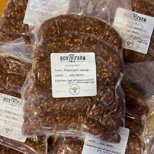 Box H Grass Fed Maple Beef Sausage