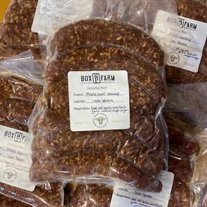 Box H Grass Fed Maple Beef Sausage