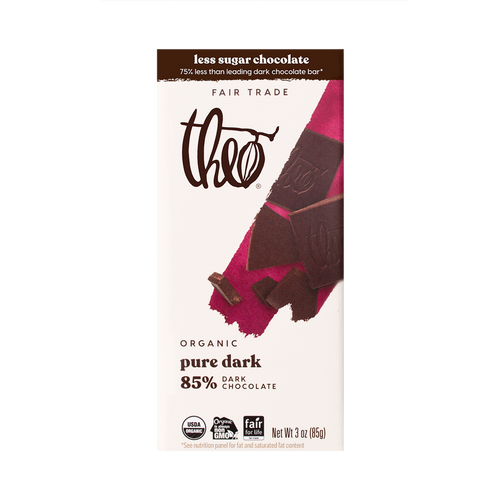 Theo Organic Extra Dark (85%) Chocolate Bar, 85g
