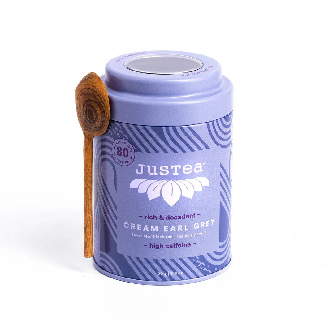 JUSTEA Cream Earl Grey Loose Tea (tin), 90g