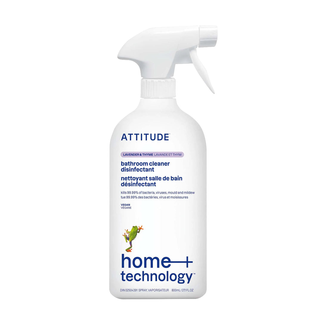 Attitude Bathroom Cleaner Disinfectant, Lavender Thyme, 800ml