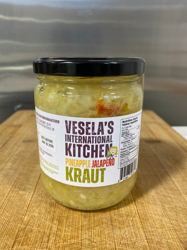Vesela's Pineapple, Jalapeno Kraut (500ml)