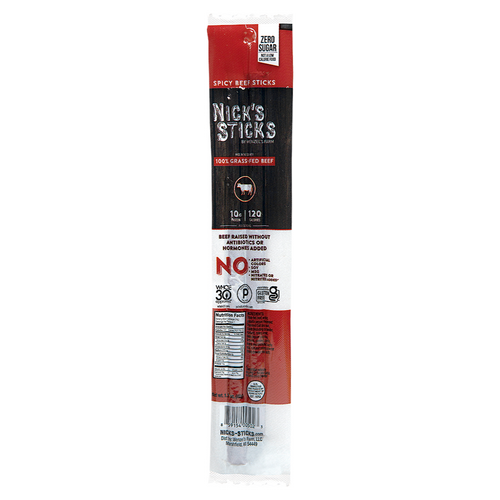 Nick's Sticks Grass-Fed Spicy Beef Snack Sticks (48g)