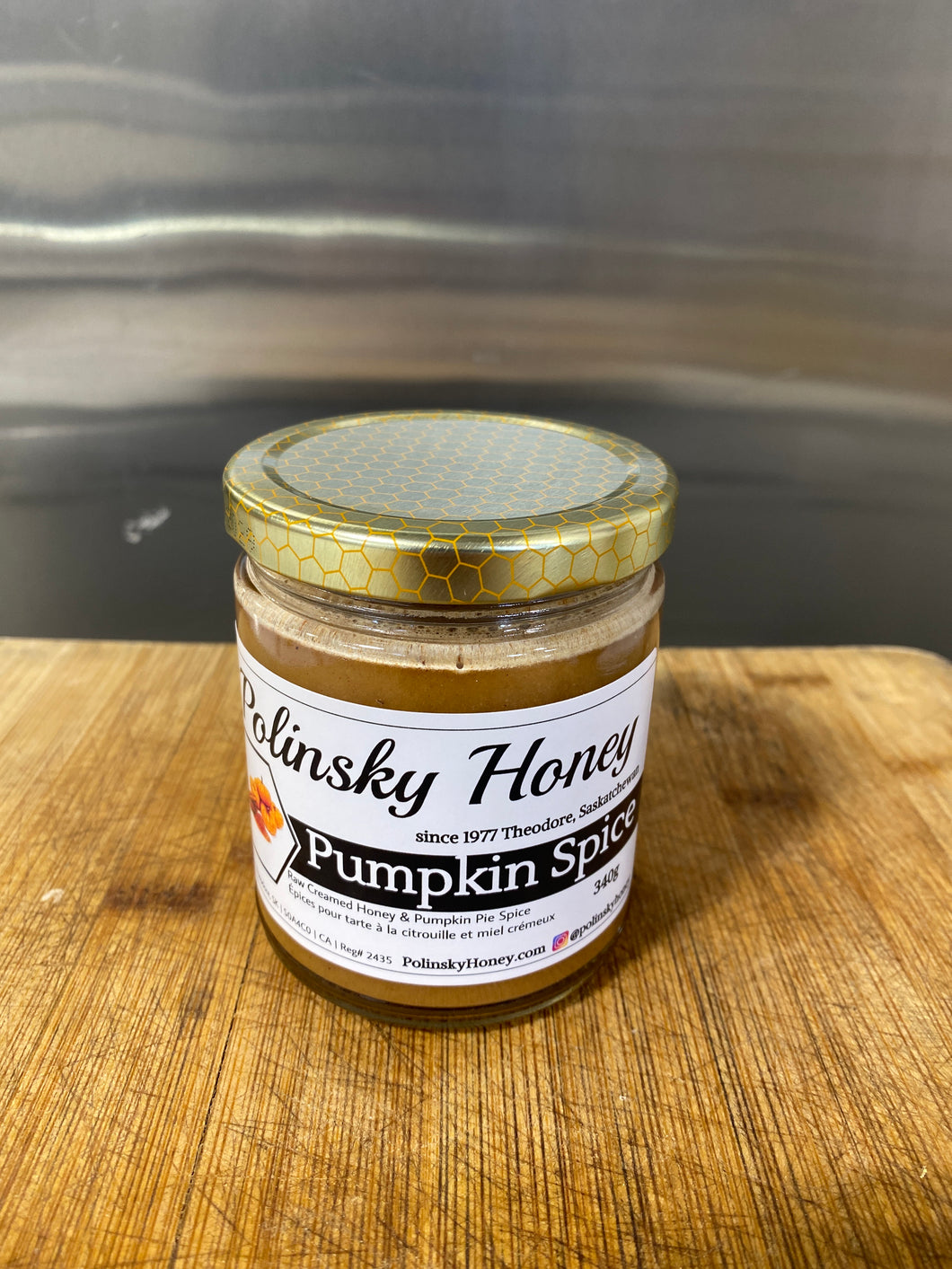 Polinsky Raw Creamed Pumpkin Spice Honey (340g)