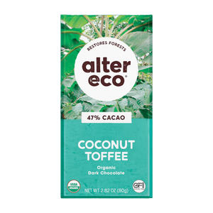 Alter Eco Dark Coconut Toffee Chocolate Bar 80g