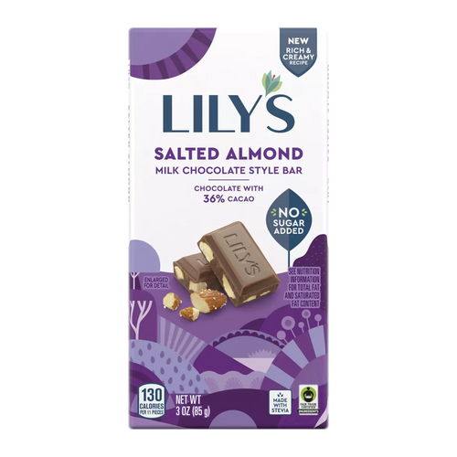 Lily's Salted Almond & Milk Chocolate Bar (85g)
