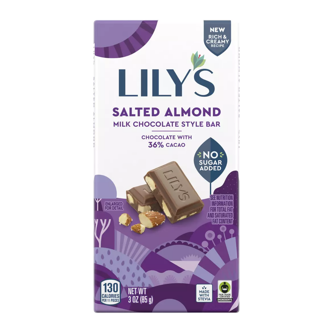 Lily's Salted Almond & Milk Chocolate Bar (85g)