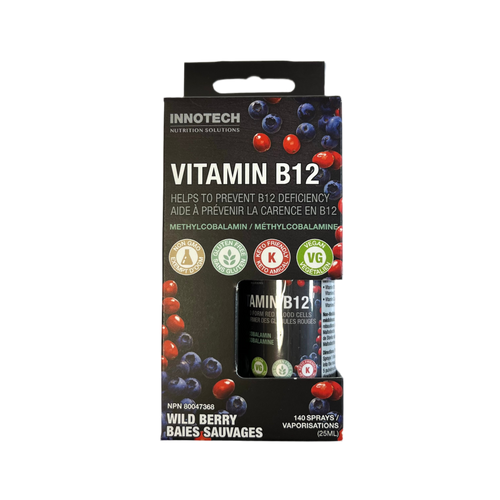 Innotech VITAMIN B12 ORAL SPRAY 25 ML - WILD BERRY