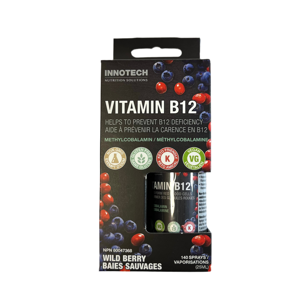 Innotech VITAMIN B12 ORAL SPRAY 25 ML - WILD BERRY
