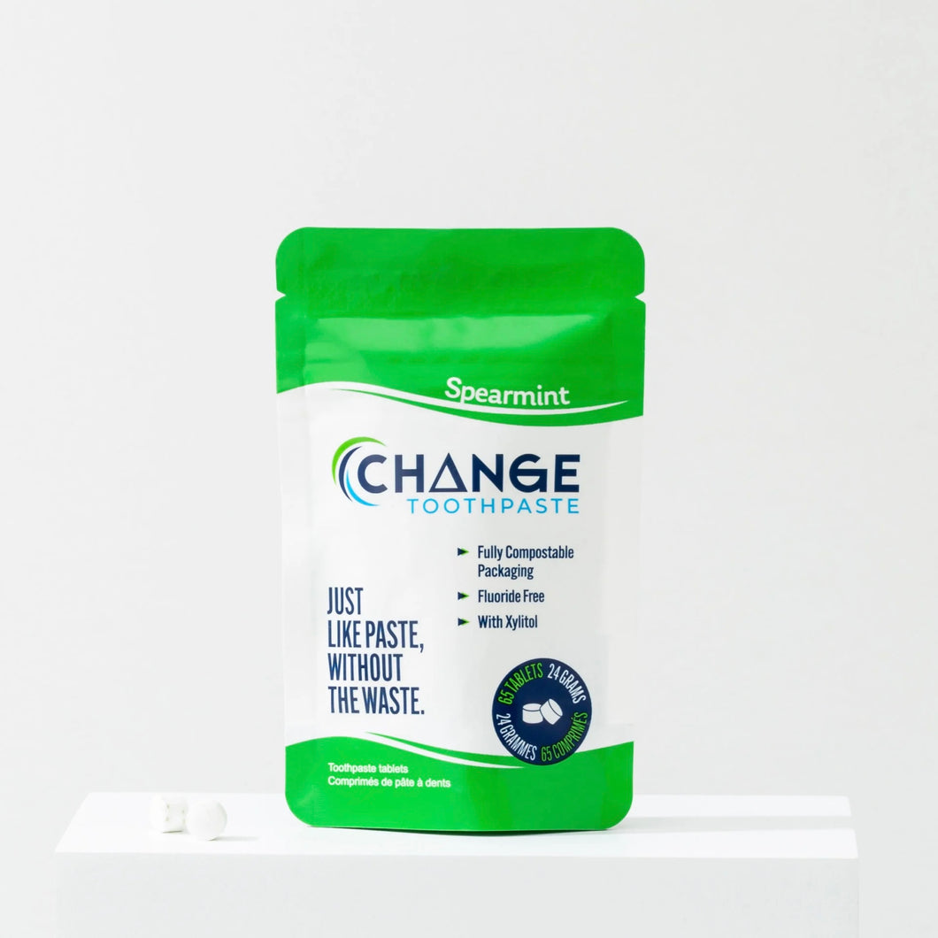 Change Spearmint Toothpaste Tablets (65 Tablets)