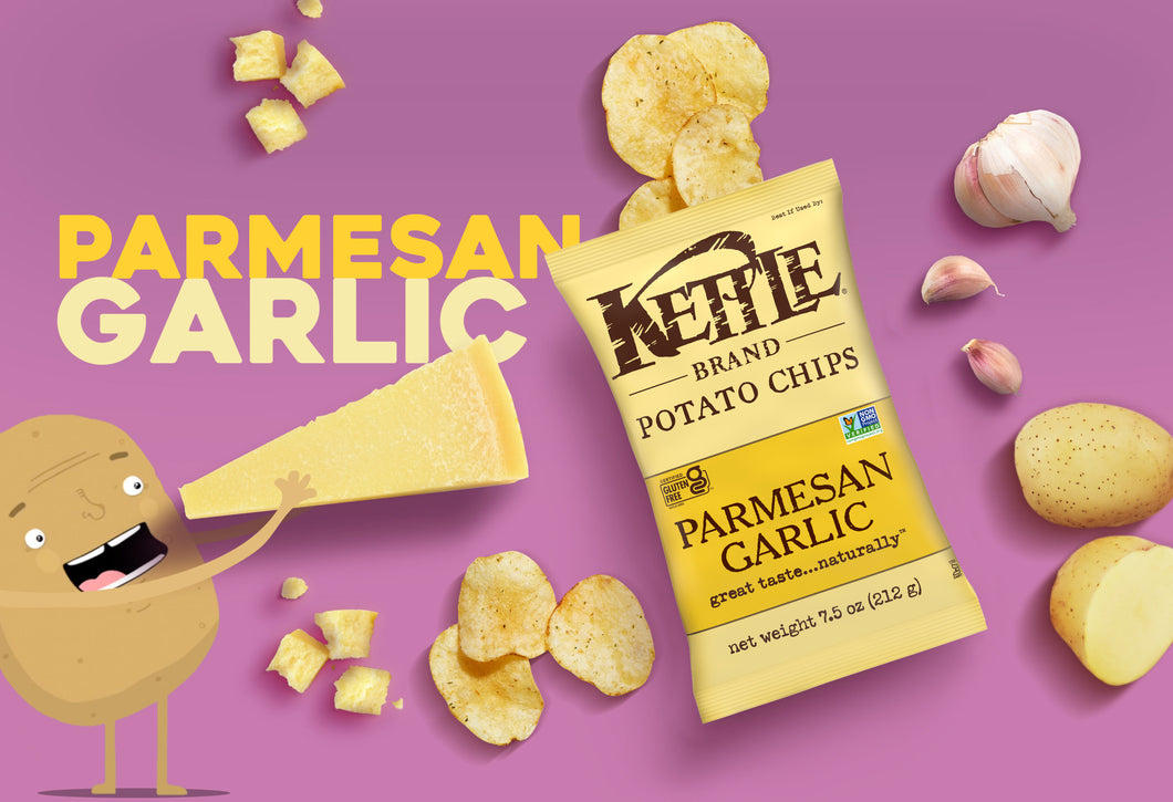 Kettle Chips Parmesan Garlic, 198g