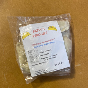 Patty's Perogies Sauerkraut Bacon Onion (1 Dozen)