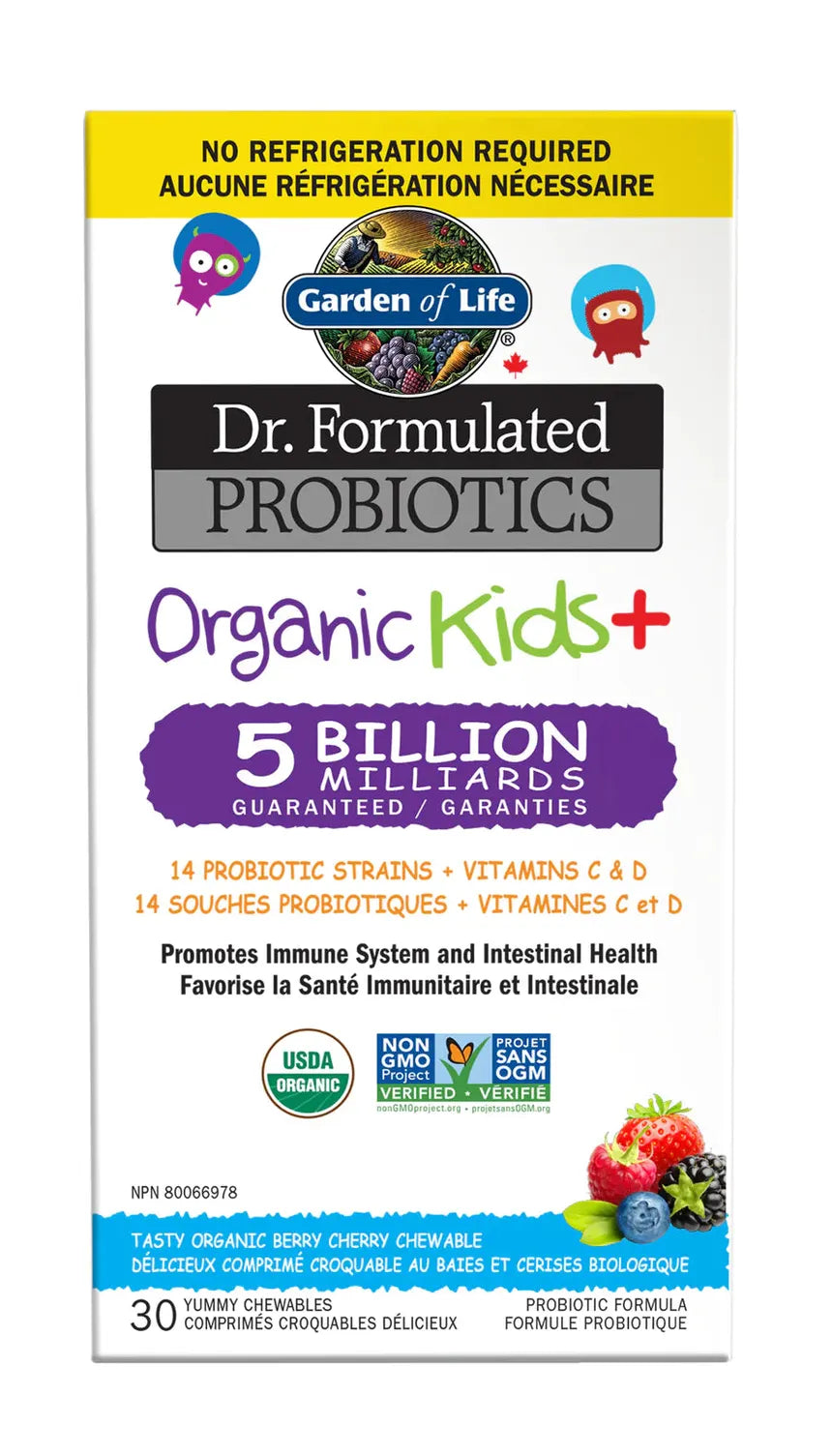 Garden of Life Kids Organic Probiotics, 5B, 30 chewable tabs