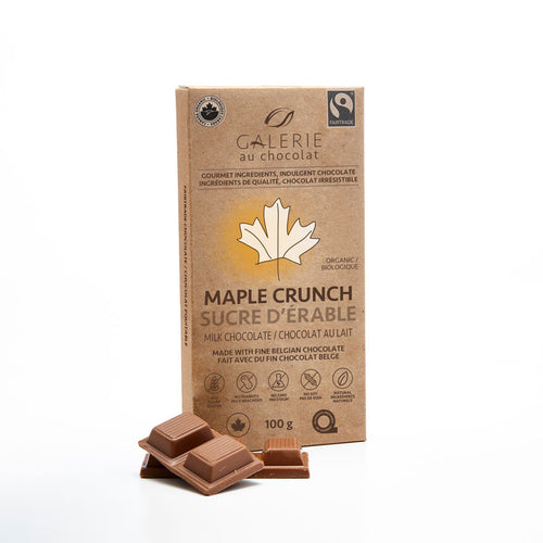 Galerie Au Chocolat Maple Crunch Milk Chocolate Bar 100g