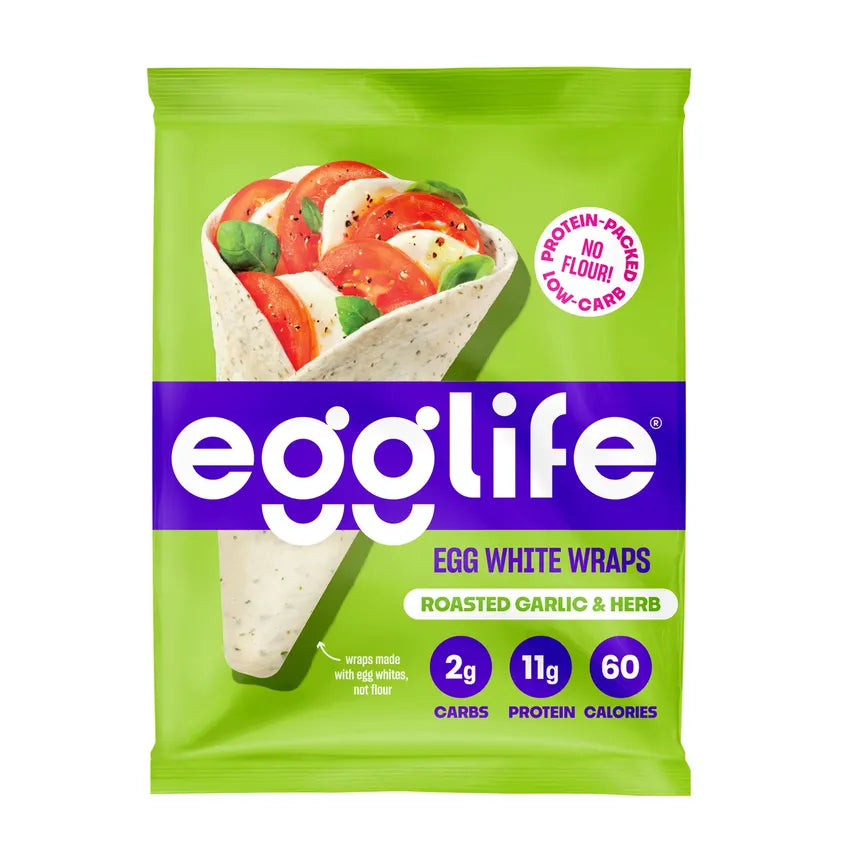 Egglife Roasted Garlic and Herb Egg White Wraps, 6 wraps