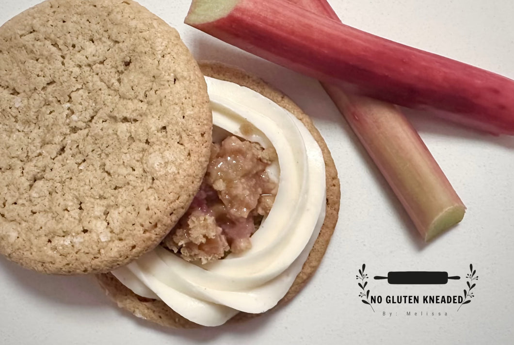 No Gluten Kneaded Rhubarb Crumble Sammy Cookie