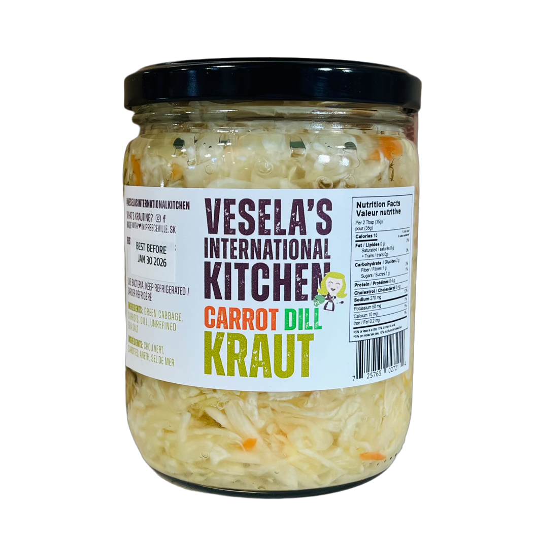 Vesela's Carrot Dill Kraut (500ml)