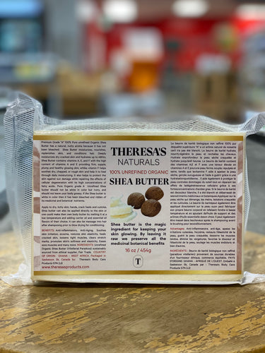 Theresa's Naturals 100% Unrefined Organic Shea Butter (16oz.)