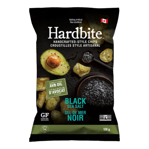 Hardbite Avocado Oil Black Sea Salt Chips (128g)