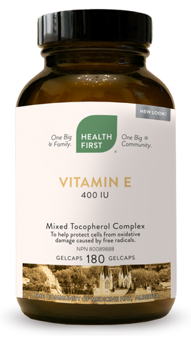 Health First Vitamin E 400IU, 180 gelcaps