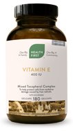 Health First Vitamin E 400IU, 180 gelcaps