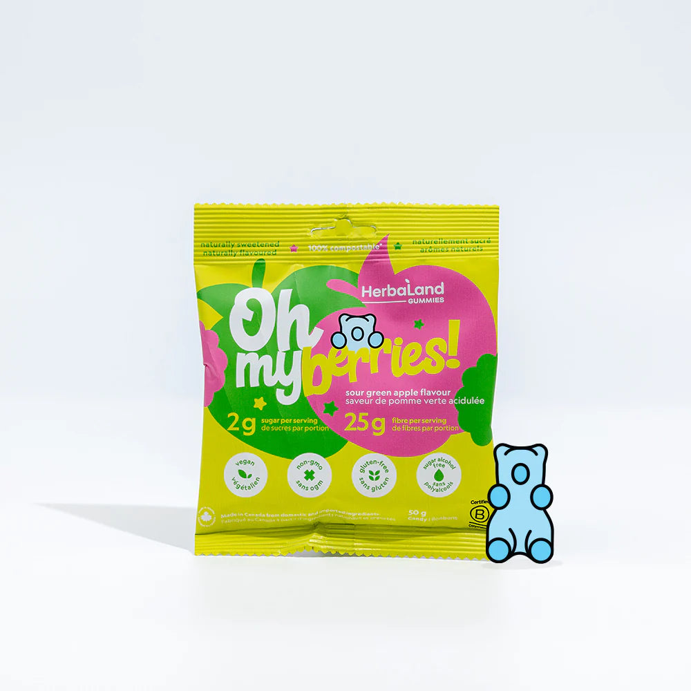 Herbaland Oh my Berries gummies! Sour green apple, 50g